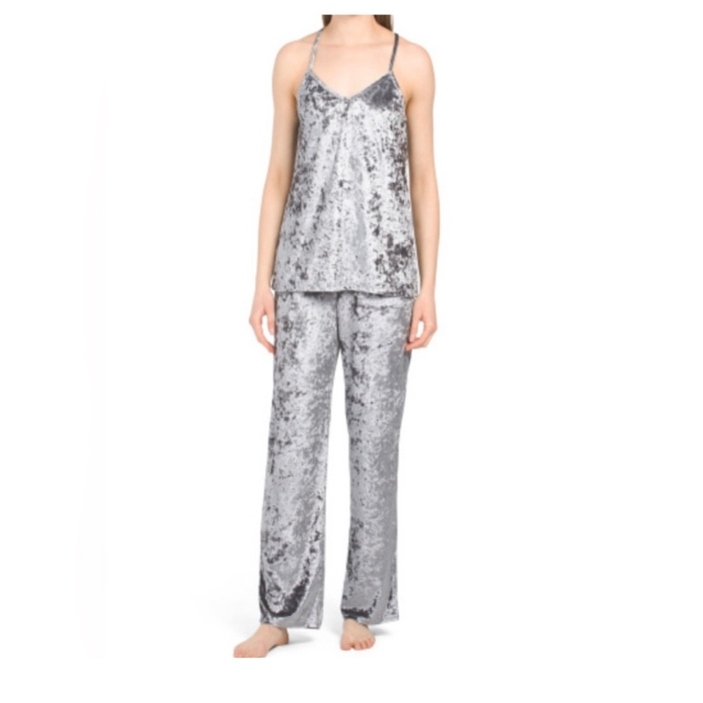 JOSIE NATORI CRUSHED VELVET PJ SET